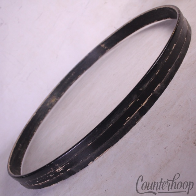 Ludwig 22" Wood Hoop 1-Ply Maple Black Paint Bass Drum Rim Vintage 60s Classic* — main photograph