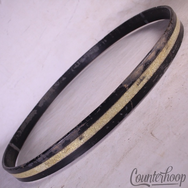 Ludwig 22"Silver Glass Glitter Sparkle Wood Bass Drum Hoop/Rim Vintage 50s WFL* — main photograph