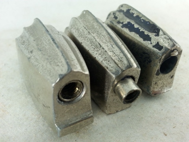 Slingerland 3x Beavertail Tom/Snare Drum Lugs Nickel Parts Vintage 40s-50s* — main photograph