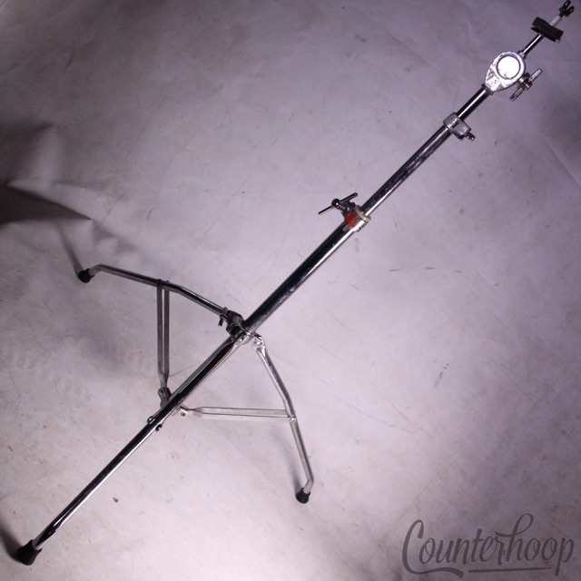 Slingerland Ride Cymbal Stand Double-Braced+Tube Tripod Vintage70s Red/Silver#87 — main photograph