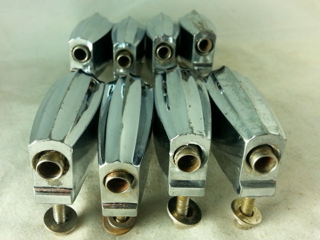 Slingerland 8x Beavertail Bass/F.Tom Drum Lugs Chrome Radio King Vintage 40s-50s — main photograph