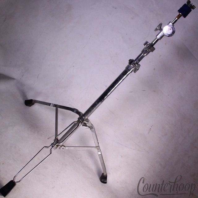 Pearl Straight Cymbal Stand Ride/Crash Chrome Vintage 80s Double-Braced Japan* — main photograph