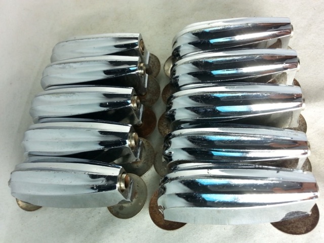 Slingerland 10x Beavertail Bass Drum Lugs Chrome Radio King Vintage 40s-50s EXC — main photograph