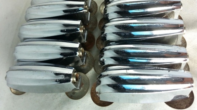 Slingerland 8x Large Beavertail Bass/Tom Drum Lugs Chrome Radio King Vintage50s — main photograph