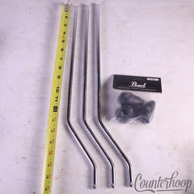 Premier Floor Tom Drum Legs 3/8" 9.5mm Vintage 60s +Pearl Suspension Rubber Feet — main photograph