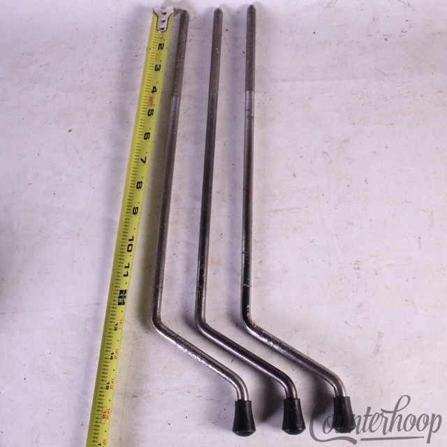 Slingerland Floor Tom Drum Legs 3/8" 9.5mm Vintage 60s-70s Chrome Cross-Knurling — main photograph
