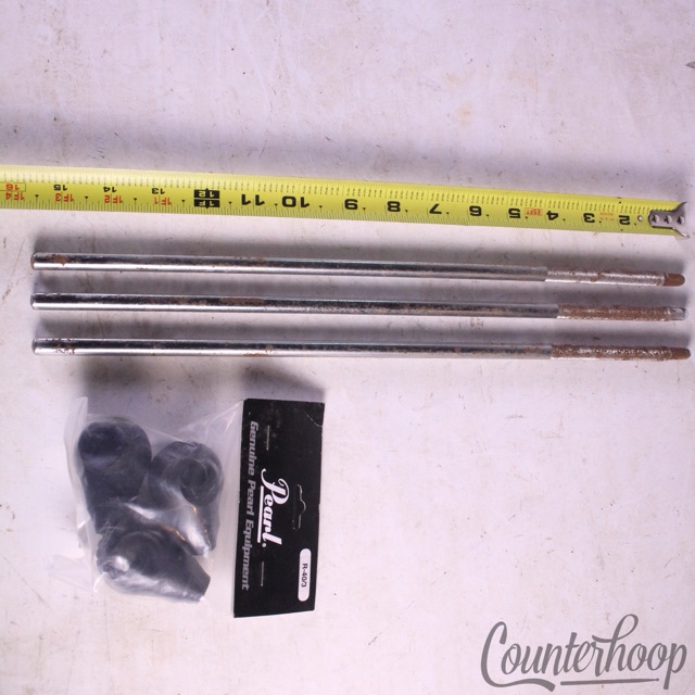 Pearl 3x Straight Floor Tom Drum Legs 3/8" 9.5mm Vintage 60s+Suspension Feet* — main photograph