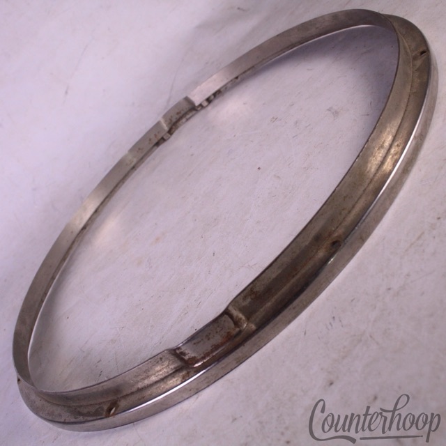 Leedy 14" 8-Lug Double-Flange Snare Drum Resonant Side Rim/Hoop Nickel-Steel USA — main photograph