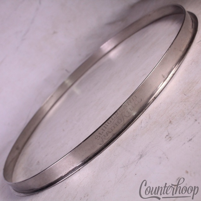 Slingerland 14"Engraved Radio King Brass Single-Flange Snare/Tom Drum Rim/Hoop — main photograph