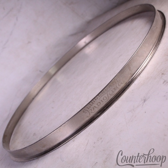 Slingerland 14"Engraved Radio King Brass Single-Flange Snare/Tom Drum Hoop/Rim — main photograph