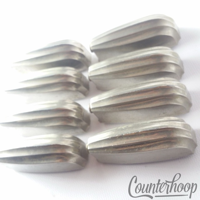 Slingerland 8x Bass Drum Lugs Nickel Beavertail Radio King Vintage 40s EXC* — main photograph