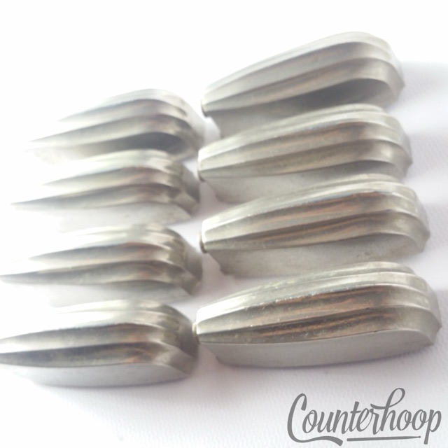 Slingerland 8x Bass Drum Lugs Nickel Beavertail Radio King Vintage 40s EXC* — main photograph