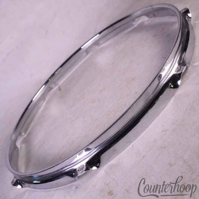 Ludwig 14" Snare Drum Batter/Floor Tom Resonant Rim/Hoop 80s 8-Lug-Hole Chrome* — main photograph