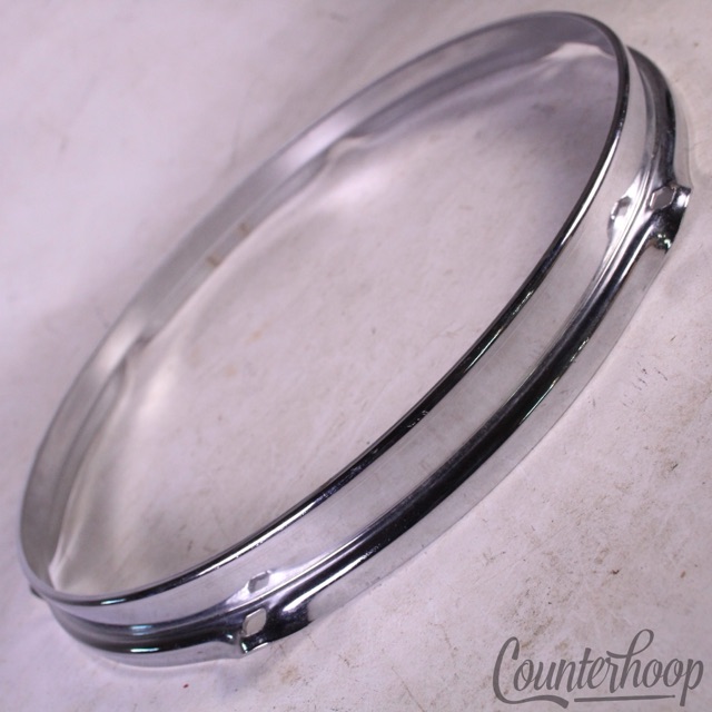 Slingerland 12"Tom Drum Batter/Resonant Rim/Hoop 6Lug Stick-Saver Chrome Vintage — main photograph