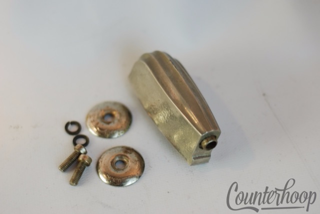 Slingerland Bass Drum Lug Nickel Beavertail Radio King Vintage 40s Large EXC USA — main photograph