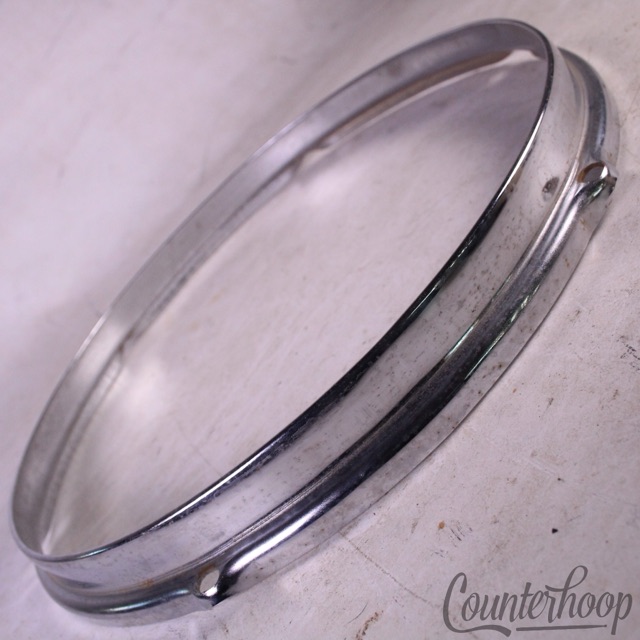 Slingerland 12"Tom Drum Batter/Resonant Rim/Hoop Stick-Saver Vintage 6Lug Chrome — main photograph