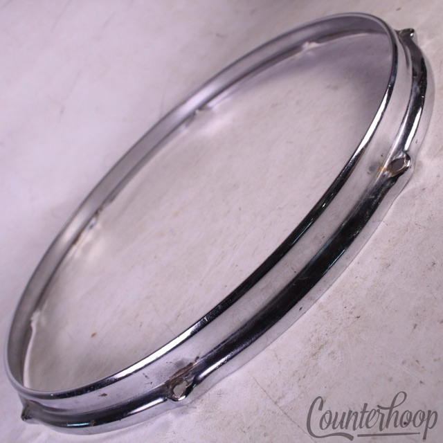 Slingerland 15"Tom Drum Batter Rim/Hoop Stick-Saver Vintage 8Lug Marching Snar — main photograph
