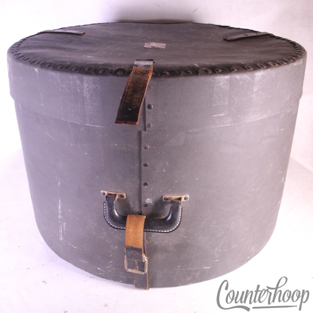 Premier 14x22" Fibre Bass Drum Case 25.5x17+3.5"Hard Shell Fiber UK Vintage 60s — main photograph