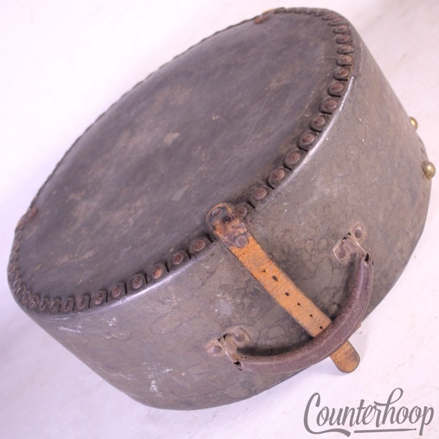 Leedy 17x6.5 Fibre 5x14" Snare Drum Case Circular Vintage 10s-20s Early American — main photograph