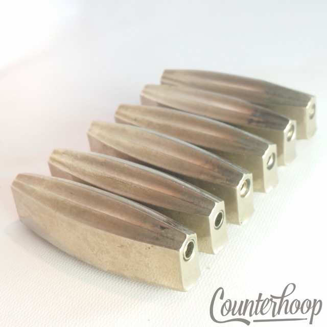 Slingerland 6x Bass/Snare Drum Lugs Long Cigar/Streamline Nickel Radio King 40s — main photograph