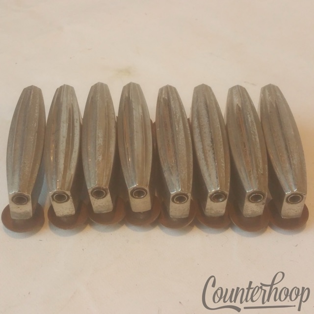 Slingerland 8x Bass Drum Lugs 3"Long Cigar/Streamline Nickel Radio King USA 40s — main photograph
