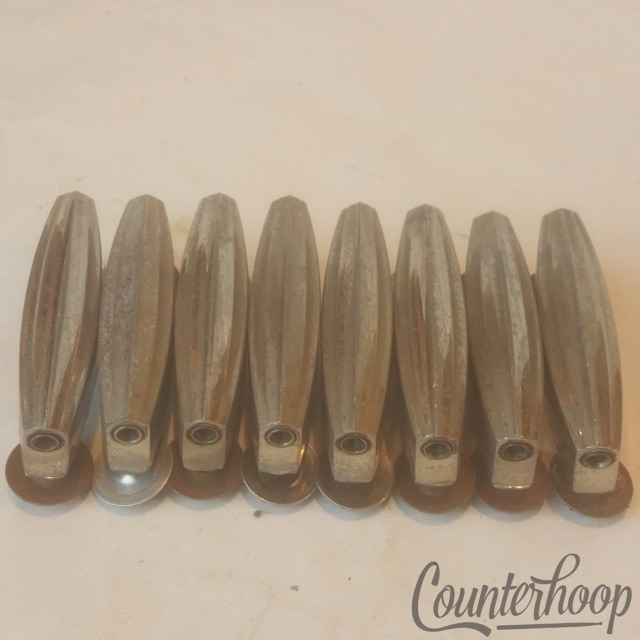 Slingerland 8x Bass Drum Lugs 3"Long Cigar/Streamline Nickel Radio King 40s USA — main photograph