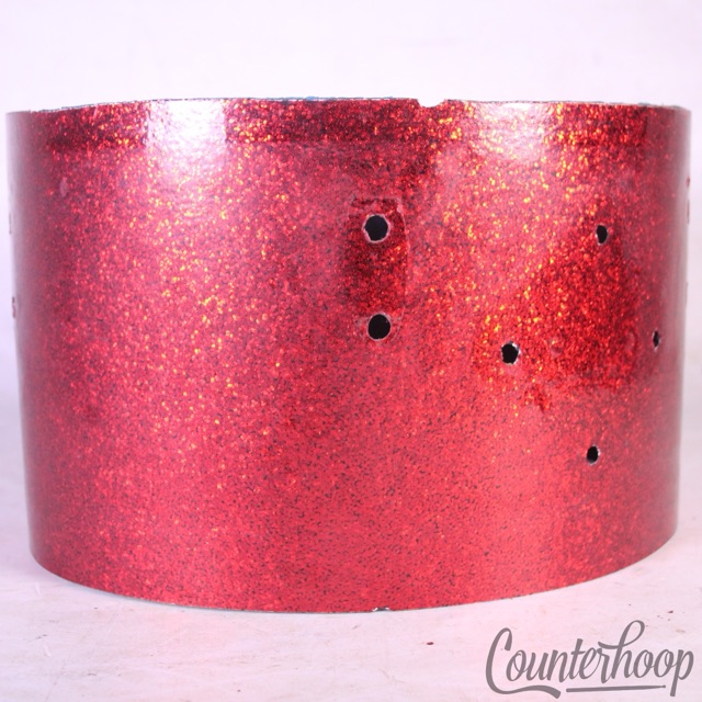 Gretsch Red Sparkle 7x10"Concert Tom Drum Wrap Material Inlays/Patches 60s USA* — main photograph