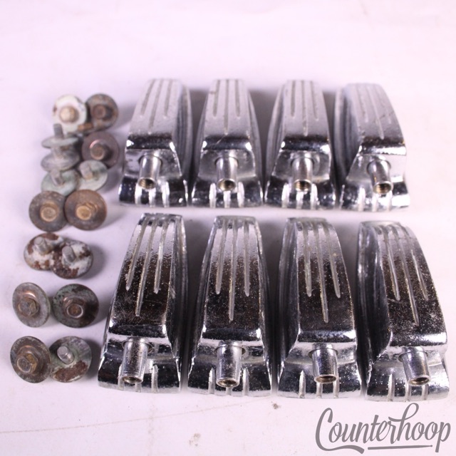 Ludwig 8x Bass/Floor Tom Drum Lugs Large Classic Chrome Vintage 60s Tension Lug — main photograph