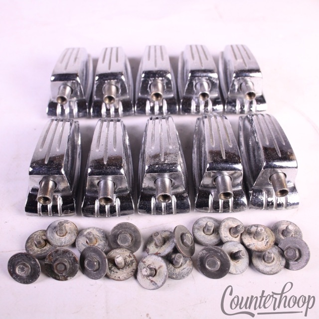 Ludwig 10x Bass/Floor Tom Drum Lugs Large Classic Tension Lug Vintage 60s Chrome — main photograph