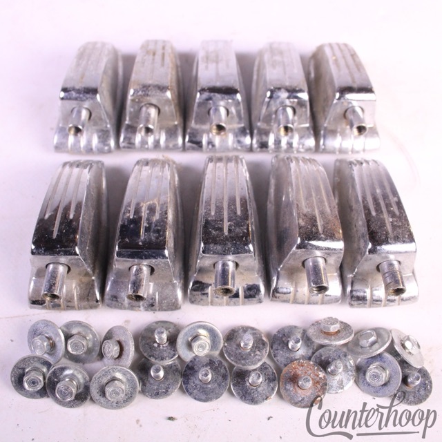 Ludwig 10x Bass/Floor Tom Drum Lugs Large Classic Vintage 60s Chrome Tension Lug — main photograph