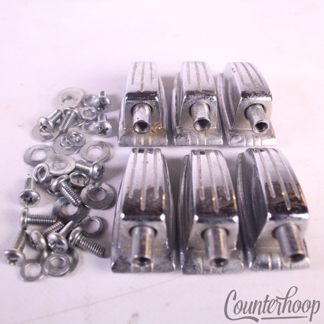 Ludwig 6x Tom/Snare Drum Small Classic Lugs Set Chrome 1 1/4" USA Vintage 70s* — main photograph