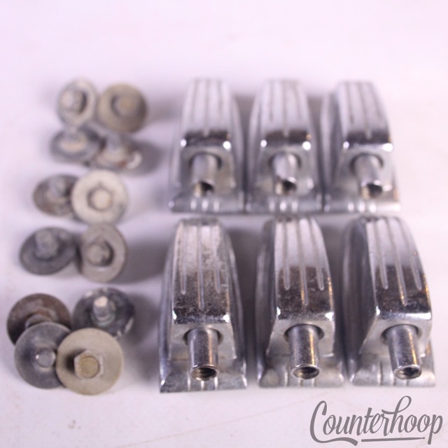 Ludwig 6x Tom/Snare Drum Small Classic Lugs Set Chrome 1 1/4" Vintage 70s USA* — main photograph