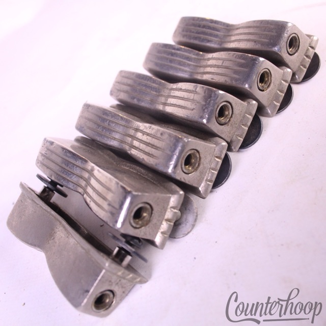 WFL Ludwig 6x Bow-Tie Snare/Tom/Bass Drum Lugs Nickel Pioneer Club Date Marching — main photograph