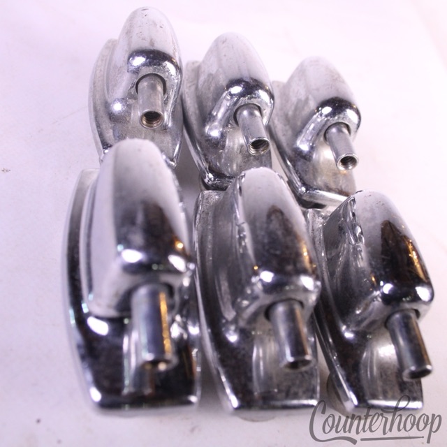 Ludwig 6x Tom Drum Lugs Standard Model 60s-70s Set Chrome 1 11/16" USA Hardware — main photograph