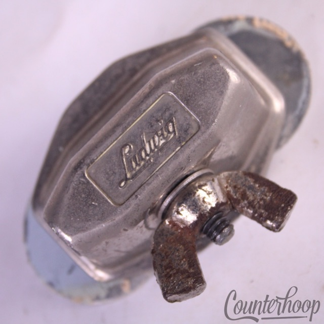 Ludwig Floor Tom Drum/Bass Spur/Cymbal Arm Mount Nickel Wing-Nut Vintage Mid-60s — main photograph