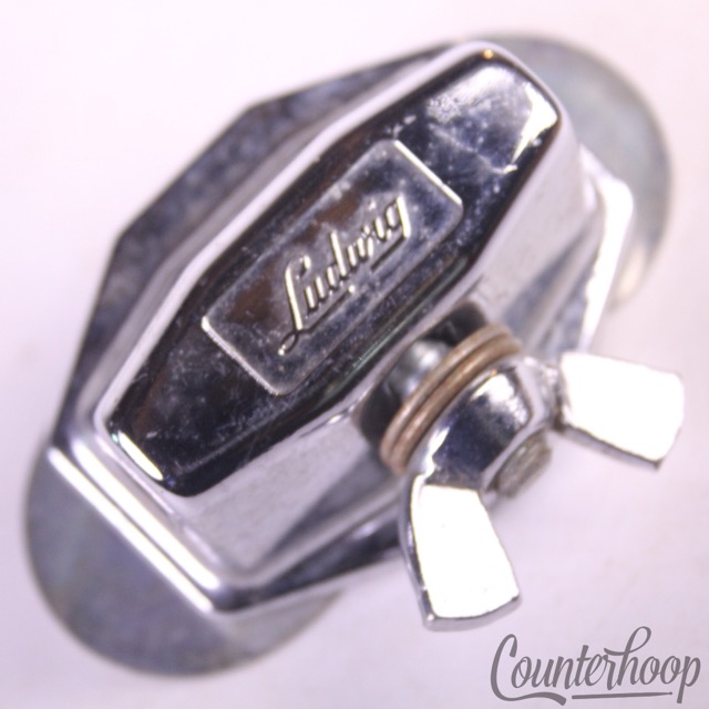Ludwig Floor Tom Leg/L-Arm/Bass Drum Spur Mount Chrome Vintage 60s-70s Wing-Nut — main photograph