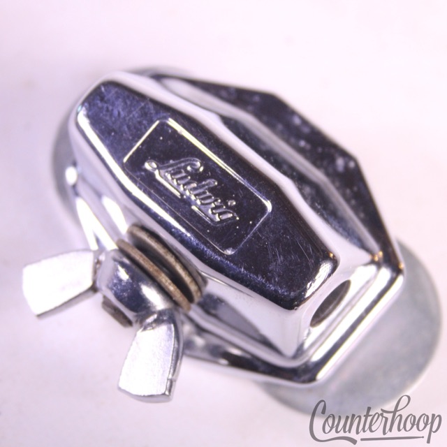 Ludwig Floor Tom Leg/L-Arm/Bass Drum Spur Mount Chrome Wing-Nut Vintage 60s-70s — main photograph