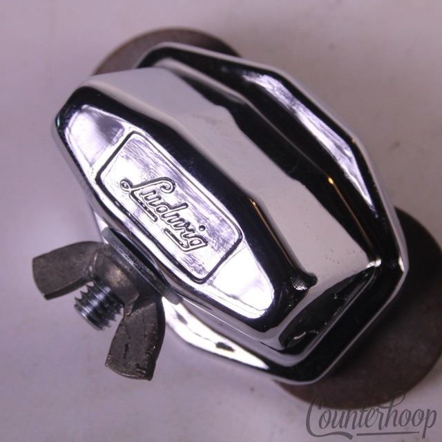 Ludwig Floor Tom Leg/L-Arm/Bass Drum Spur Mount Chrome Wing-Nut Vintage 90s — main photograph