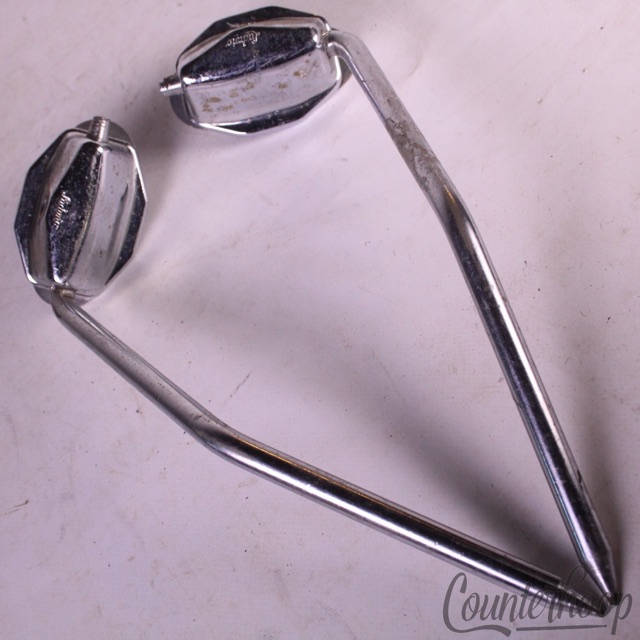 Ludwig 22"Bass Spur Mounts+Gull-Wing Spurs/Legs Chrome USA Vintage 50s-60s Fixed — main photograph