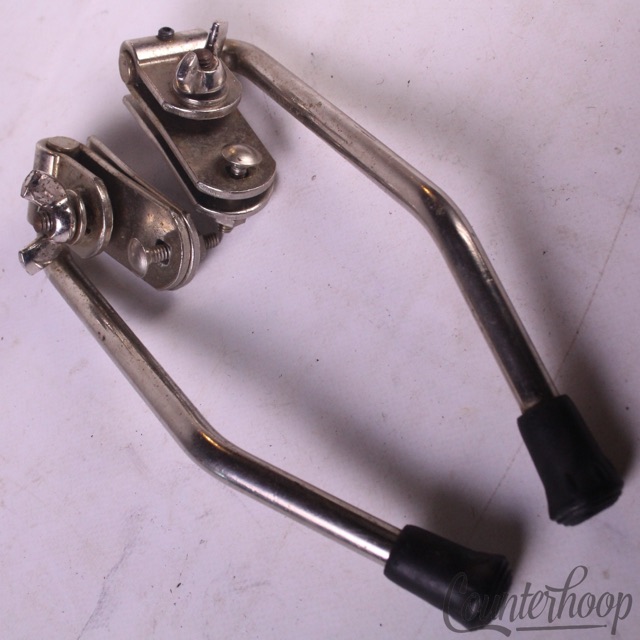 Ludwig/WFL Gull-Wing Bass Drum Spurs/Legs+Mounts Nickel Vintage50s Super Classic — main photograph