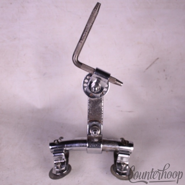 Ludwig Bass Drum Rail Tom Mount 4hole L-Arm Super Classic Vintage 60s Chrome USA — main photograph