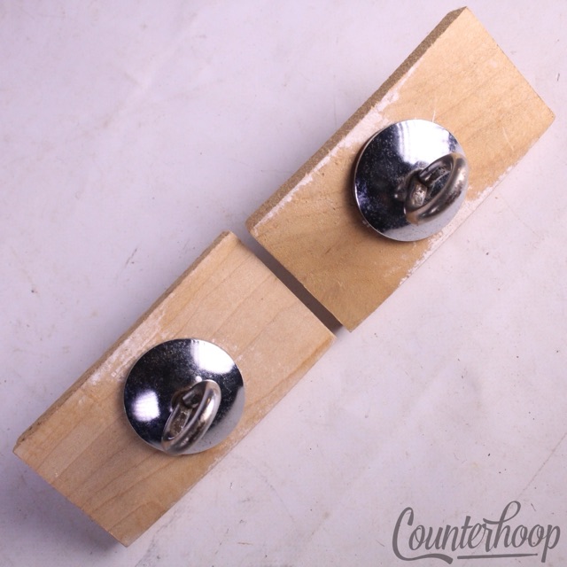 Ludwig Marching Bass Drum Harness Mount Eyelet Hooks+Wood WFL Vintage 60s Chrome — main photograph