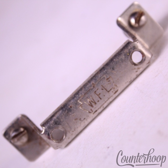 Ludwig WFL Snare Drum Butt Plate Script P32 Nickel Vintage 50s Pioneer Jazz Fest — main photograph