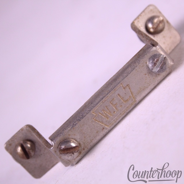 Ludwig WFL Snare Drum Butt Plate Script P32 Nickel Pioneer Jazz Fest Vintage 50s — main photograph