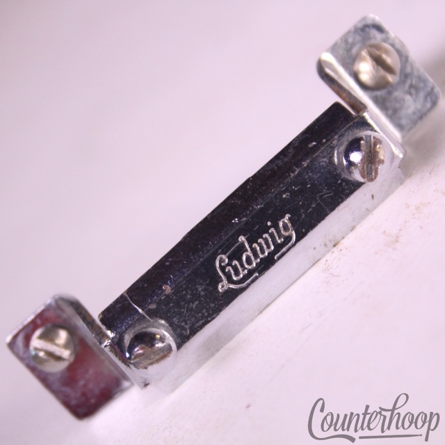 Ludwig Snare Drum Butt Plate Script P32 Chrome Vintage60s Supra/Acro/JazzFest US — main photograph
