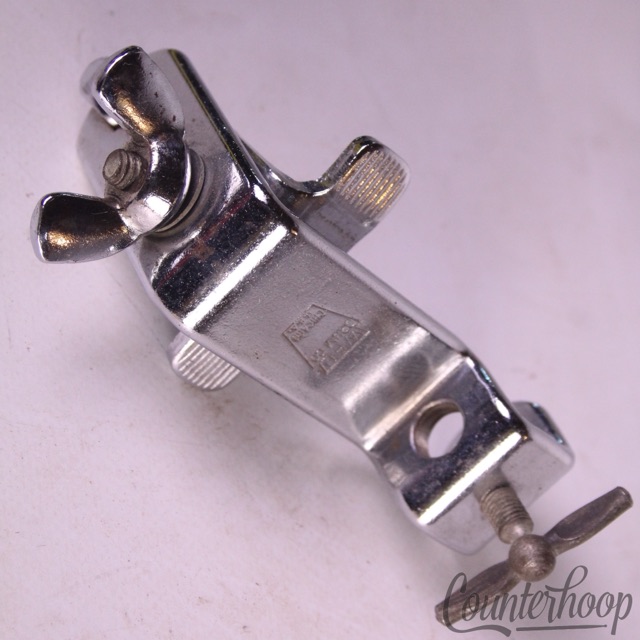 Ludwig Cymbal L-Arm Mount Clamp-On Bass Drum Wood Hoop Chrome Vintage 40s WFL Co — main photograph