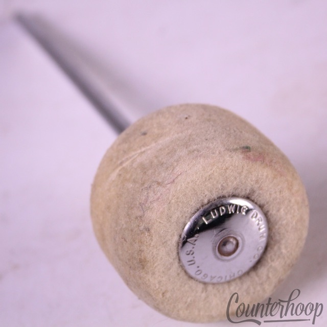 Ludwig Bass Drum Pedal Beater 1/4" x 6 1/4" - Felt, Chrome Classic Vintage 60s* — main photograph