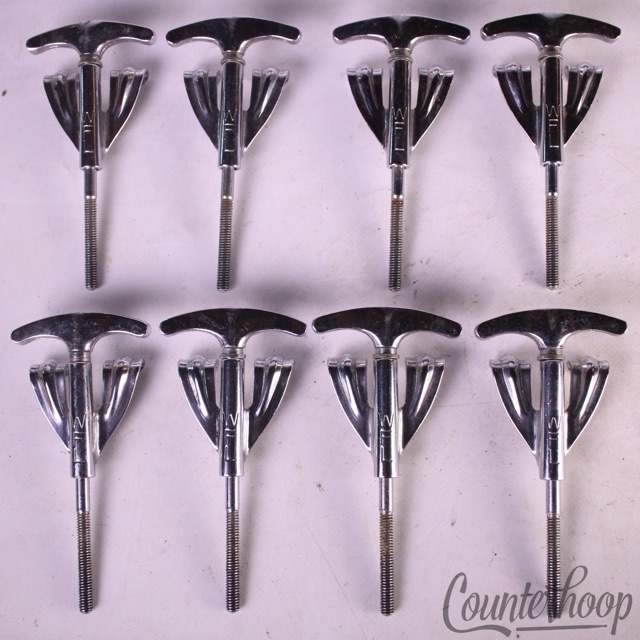 Ludwig 8x WFL Bass Drum Tension T-Rods+Claws 3 7/8"Chrome Vintage 50s Chicago,IL — main photograph
