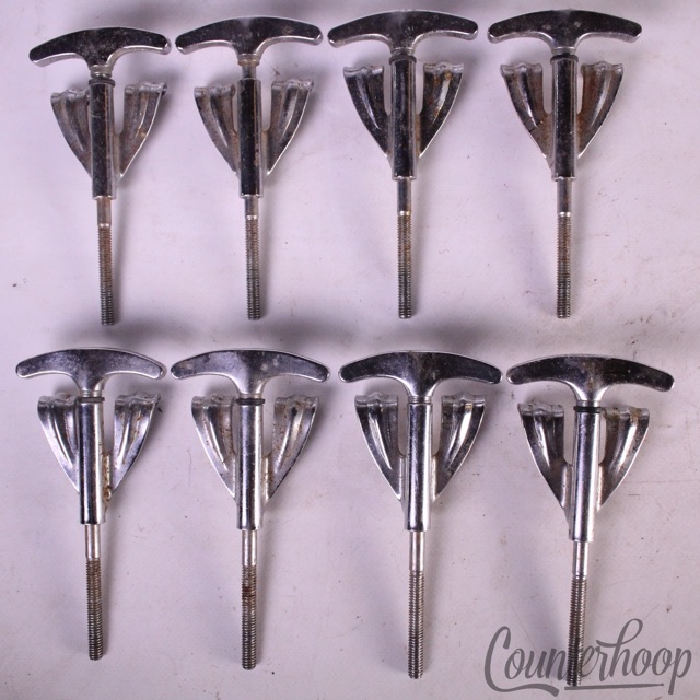 Ludwig 8x Bass Drum Tension T-Rods+Claws 3 7/8"Chrome Chicago,IL USA Vintage 60s — main photograph