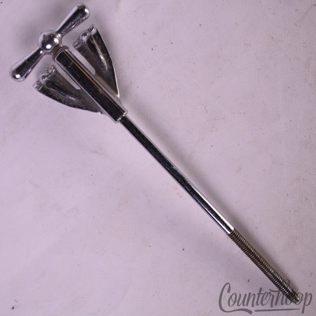 Ludwig Bass Drum Long Bow-Tie Tension T-Rod+Claw 7"Chrome 50s-60s Club Date USA — main photograph
